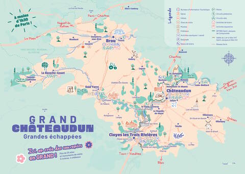 Carte touristique du Grand Châteaudun