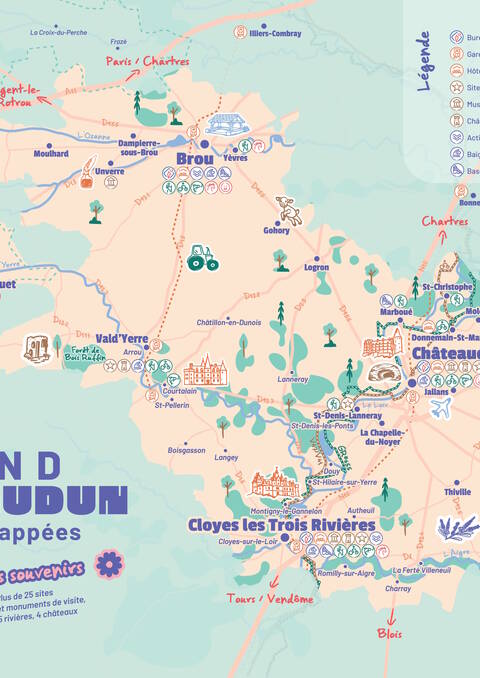 Carte touristique du Grand Châteaudun